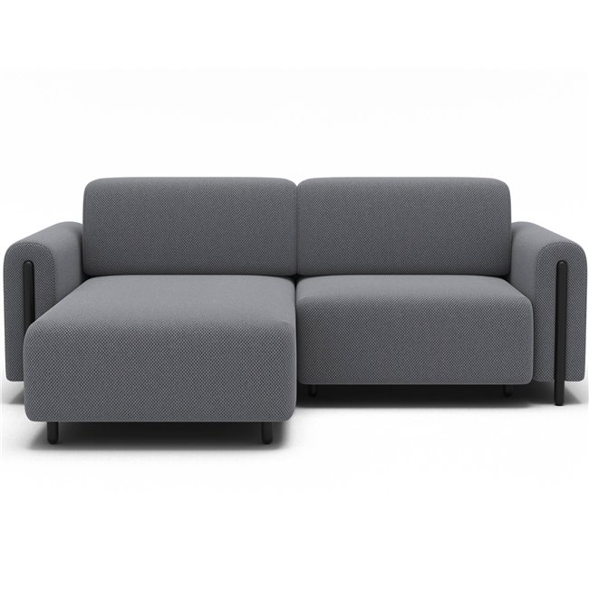 Corner sofa Elcossta L, sleeping function, Calmora 05, grey, H95x244x154cm