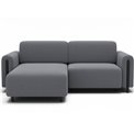 Corner sofa Elcossta L, sleeping function, Calmora 05, grey, H95x244x154cm