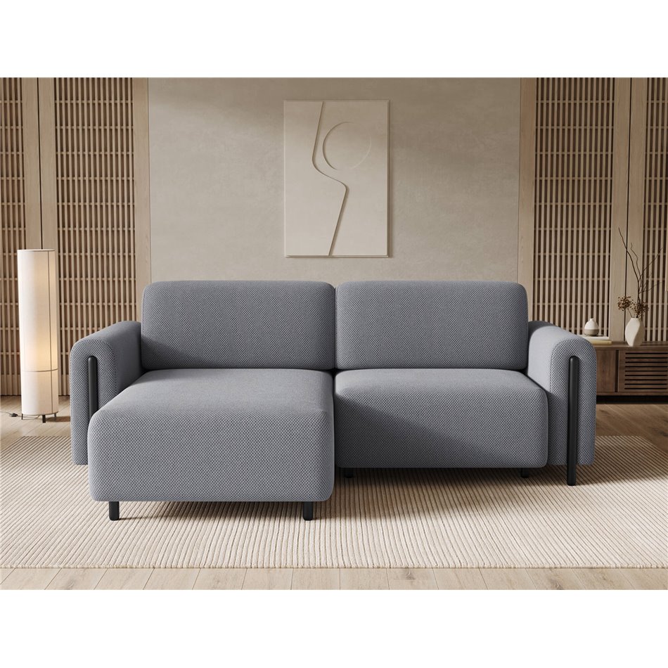 Corner sofa Elcossta L, sleeping function, Calmora 05, grey, H95x244x154cm