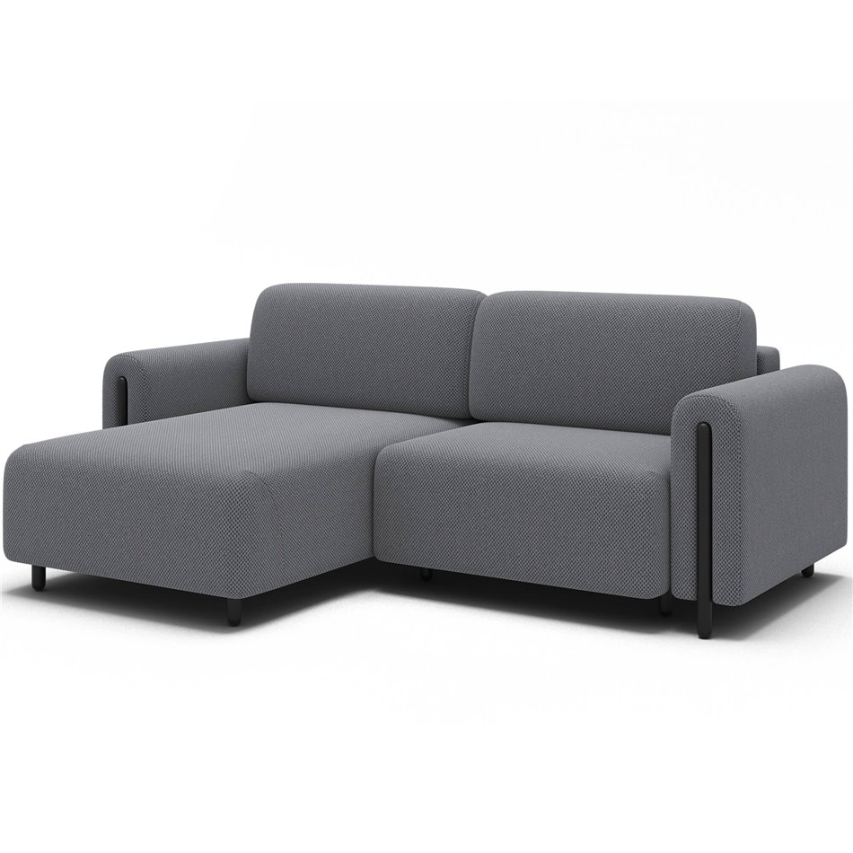 Corner sofa Elcossta L, sleeping function, Calmora 05, grey, H95x244x154cm