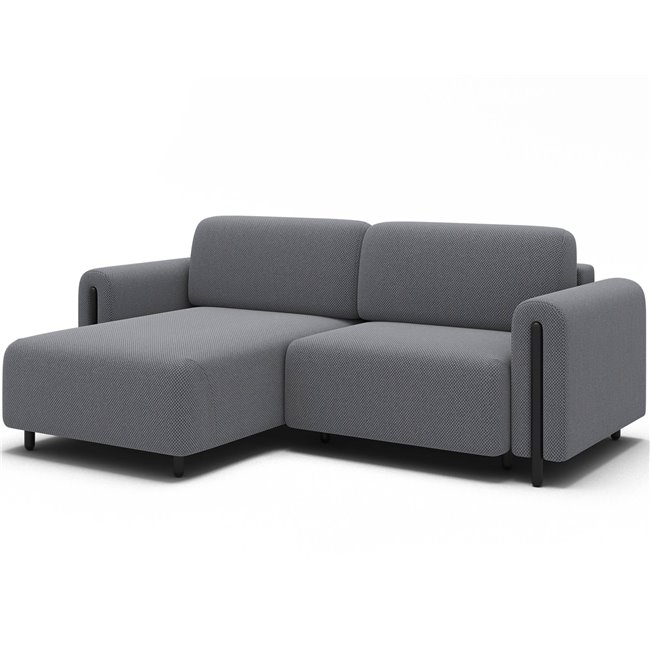 Corner sofa Elcossta L, sleeping function, Calmora 05, grey, H95x244x154cm