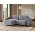 Corner sofa Elcossta L, sleeping function, Calmora 05, grey, H95x244x154cm