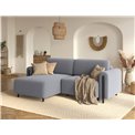 Corner sofa Elcossta L, sleeping function, Calmora 05, grey, H95x244x154cm