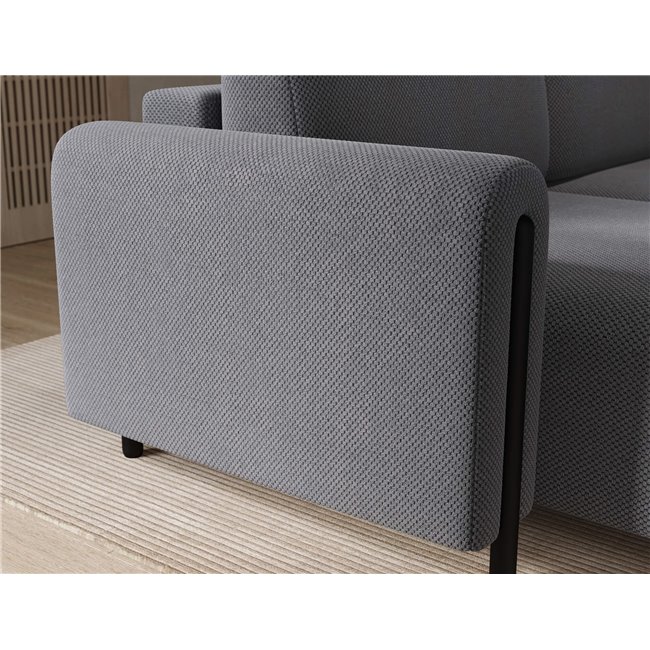 Corner sofa Elcossta L, sleeping function, Calmora 05, grey, H95x244x154cm