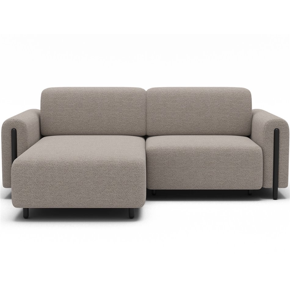 Corner sofa Elcossta L, sleeping function, Royal 18, boucle, beige, H95x244x154cm