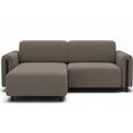 Corner sofa Elcossta L, sleeping function, Royal 20, boucle, brown, H95x244x154cm