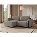 Corner sofa Elcossta L, sleeping function, Royal 20, boucle, brown, H95x244x154cm