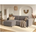 Corner sofa Elcossta L, sleeping function, Royal 20, boucle, brown, H95x244x154cm