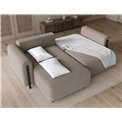 Corner sofa Elcossta L, sleeping function, Royal 20, boucle, brown, H95x244x154cm