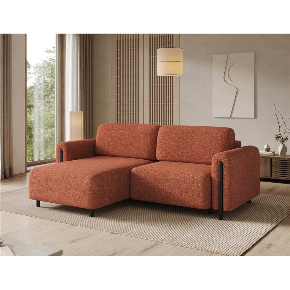 Corner sofa Elcossta L, sleeping function, Jaffray 30, brown, H95x244x154cm
