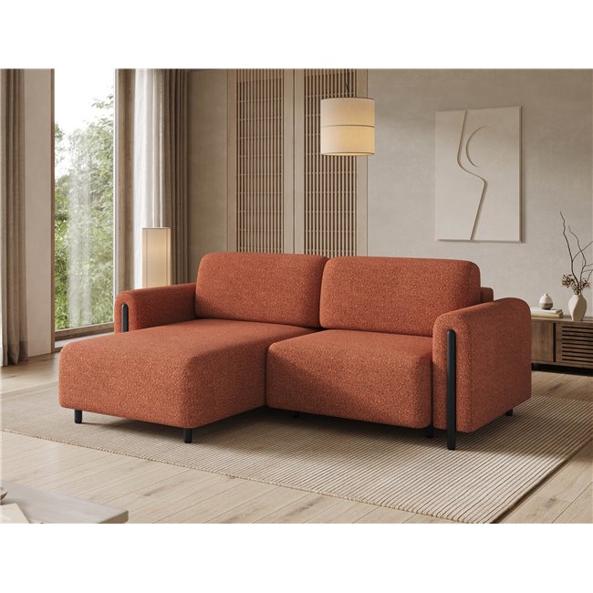 Corner sofa Elcossta L, sleeping function, Jaffray 30, brown, H95x244x154cm