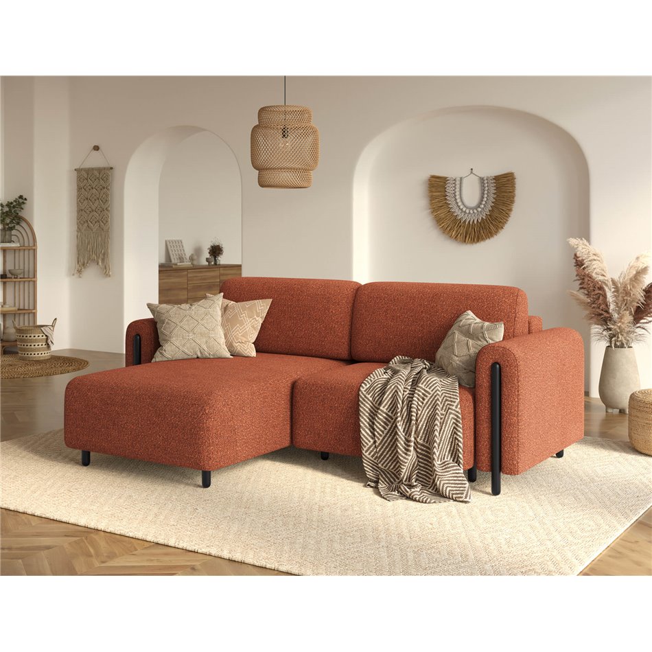 Corner sofa Elcossta L, sleeping function, Jaffray 30, brown, H95x244x154cm