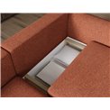Corner sofa Elcossta L, sleeping function, Jaffray 30, brown, H95x244x154cm