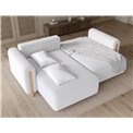 Corner sofa Elcossta L, sleeping function, Royal 01, boucle, white, H95x244x154cm