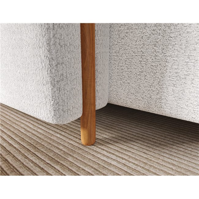 Corner sofa Elcossta L, sleeping function, Royal 01, boucle, white, H95x244x154cm