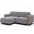 Corner sofa Elcossta L, sleeping function, Jarell 03, corduroy, grey, H95x244x154cm