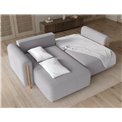 Corner sofa Elcossta L, sleeping function, Jarell 03, corduroy, grey, H95x244x154cm