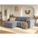 Corner sofa Elcossta L, sleeping function, Calmora 05, grey, H95x244x154cm