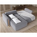 Corner sofa Elcossta L, sleeping function, Calmora 05, grey, H95x244x154cm