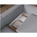 Corner sofa Elcossta L, sleeping function, Calmora 05, grey, H95x244x154cm