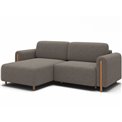 Corner sofa Elcossta L, sleeping function, Royal 20, boucle, brown, H95x244x154cm