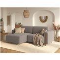 Corner sofa Elcossta L, sleeping function, Royal 20, boucle, brown, H95x244x154cm