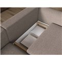 Corner sofa Elcossta L, sleeping function, Royal 20, boucle, brown, H95x244x154cm