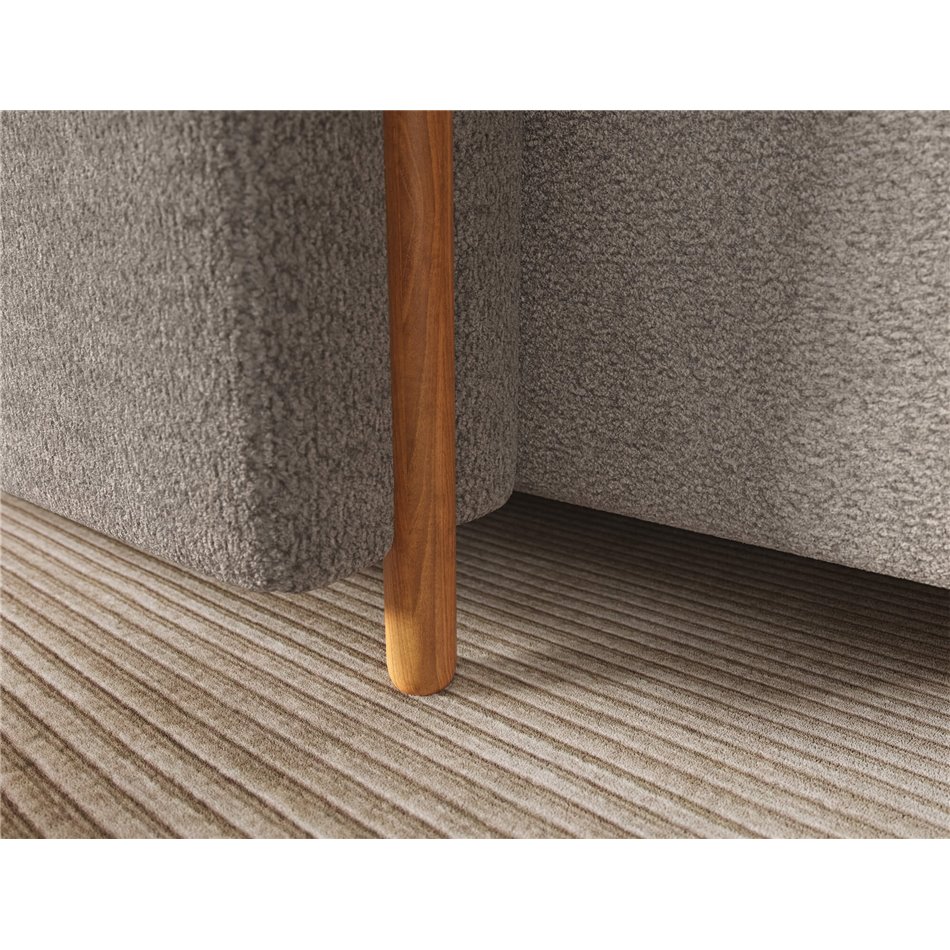 Corner sofa Elcossta L, sleeping function, Royal 20, boucle, brown, H95x244x154cm