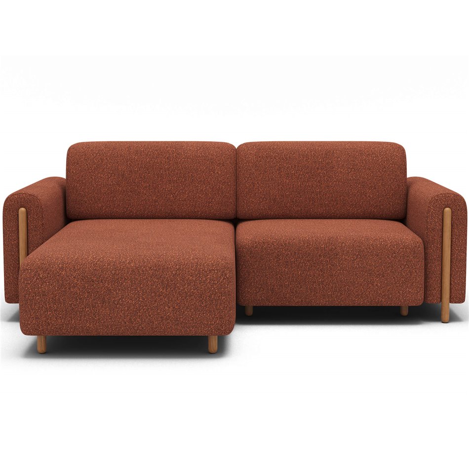 Corner sofa Elcossta L, sleeping function, Jaffray 30, brown, H95x244x154cm