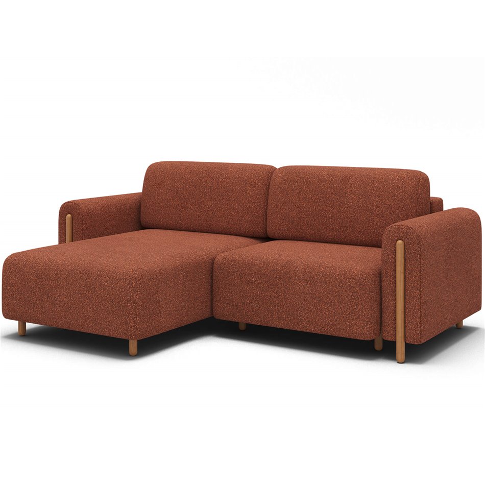 Corner sofa Elcossta L, sleeping function, Jaffray 30, brown, H95x244x154cm