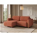 Corner sofa Elcossta L, sleeping function, Jaffray 30, brown, H95x244x154cm