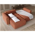 Corner sofa Elcossta L, sleeping function, Jaffray 30, brown, H95x244x154cm