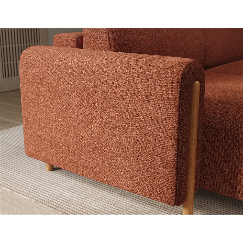 Corner sofa Elcossta L, sleeping function, Jaffray 30, brown, H95x244x154cm