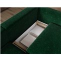 Corner sofa Elcossta L, sleeping function, Amore 35, boucle, dark green, H95x244x154cm