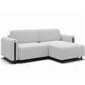 Corner sofa Elcossta R, sleeping function, Royal 01, boucle, white, H95x244x154cm