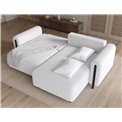Corner sofa Elcossta R, sleeping function, Royal 01, boucle, white, H95x244x154cm