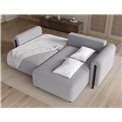 Corner sofa Elcossta R, sleeping function, Jarell 03, corduroy, grey, H95x244x154cm