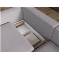 Corner sofa Elcossta R, sleeping function, Jarell 03, corduroy, grey, H95x244x154cm