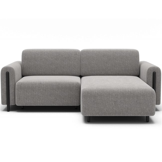 Corner sofa Elcossta R, sleeping function, Amore 04, boucle, grey, H95x244x154cm