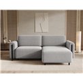 Corner sofa Elcossta R, sleeping function, Amore 04, boucle, grey, H95x244x154cm