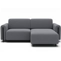 Corner sofa Elcossta R, sleeping function, Calmora 05, grey, H95x244x154cm
