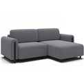 Corner sofa Elcossta R, sleeping function, Calmora 05, grey, H95x244x154cm