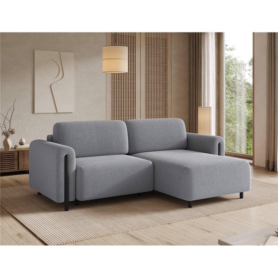 Corner sofa Elcossta R, sleeping function, Calmora 05, grey, H95x244x154cm