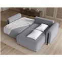 Corner sofa Elcossta R, sleeping function, Calmora 05, grey, H95x244x154cm
