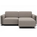 Corner sofa Elcossta R, sleeping function, Royal 18, boucle, beige, H95x244x154cm