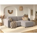 Corner sofa Elcossta R, sleeping function, Royal 18, boucle, beige, H95x244x154cm