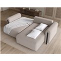 Corner sofa Elcossta R, sleeping function, Royal 18, boucle, beige, H95x244x154cm