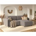 Corner sofa Elcossta R, sleeping function, Royal 20, boucle, brown, H95x244x154cm