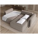 Corner sofa Elcossta R, sleeping function, Royal 20, boucle, brown, H95x244x154cm