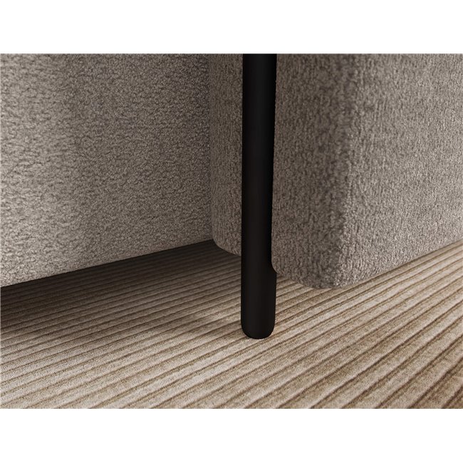 Corner sofa Elcossta R, sleeping function, Royal 20, boucle, brown, H95x244x154cm